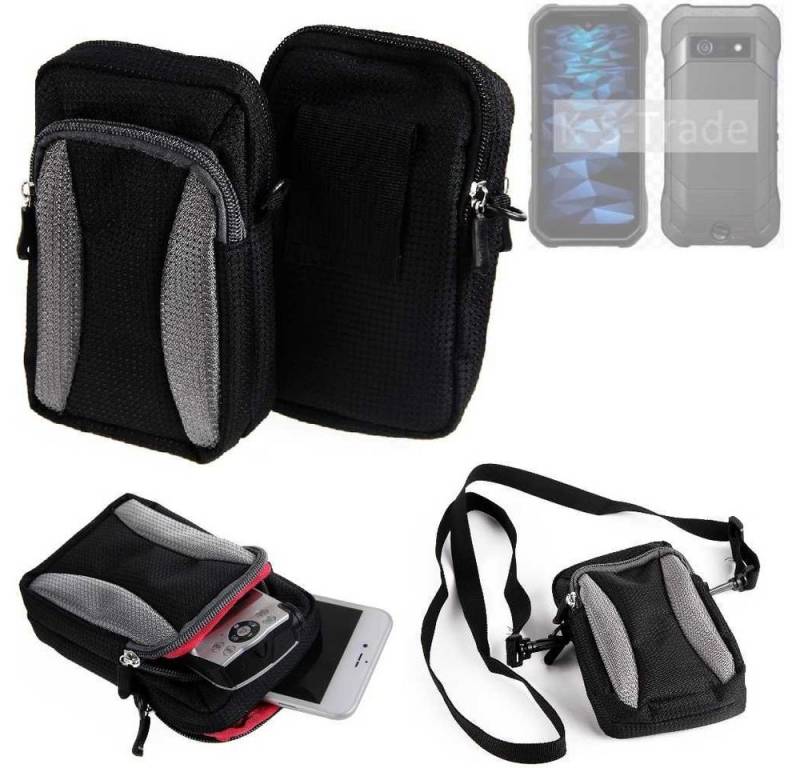 K-S-Trade Handyhülle für Kyocera DuraForce EX, Holster Schutz Hülle Handy Hülle Gürteltasche Umhängetasche mit von flat.design