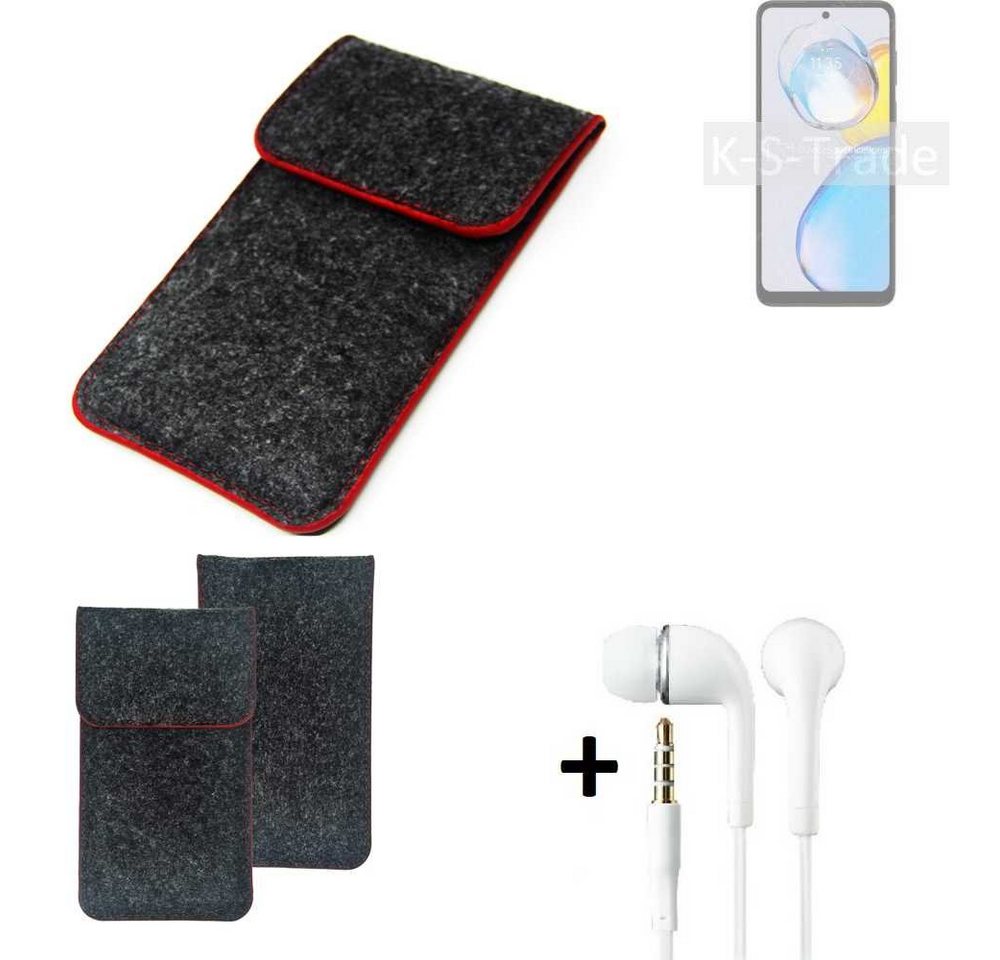 K-S-Trade Handyhülle für Motorola Moto E32 India, Handy Schutz Hülle Schutzhülle Handyhülle Filztasche Pouch von flat.design