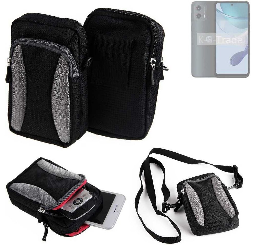 K-S-Trade Handyhülle für Motorola Moto G 5G (2023), Holster Schutz Hülle Handy Hülle Gürteltasche Umhängetasche mit von flat.design
