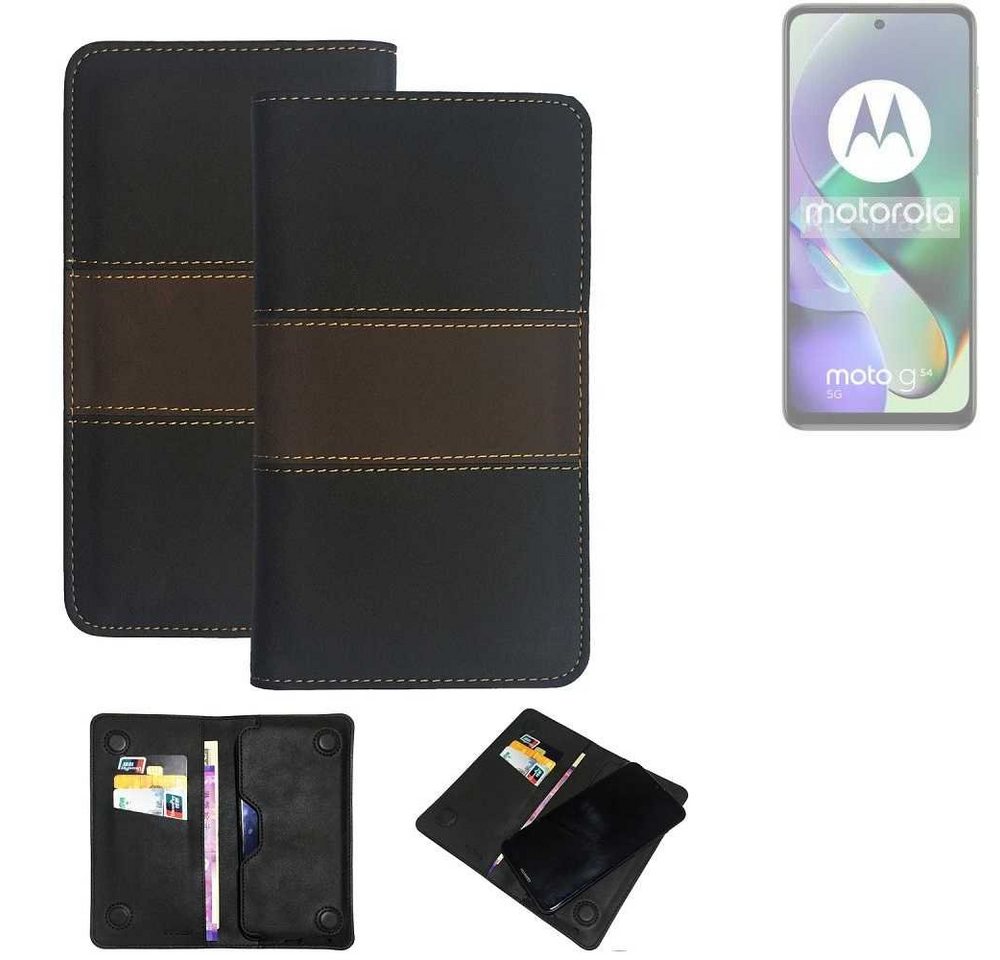 K-S-Trade Handyhülle für Motorola Moto G54 5G, Hülle Handyhülle Schutzhülle Walletcase Bookstyle Tasche Schutz von flat.design