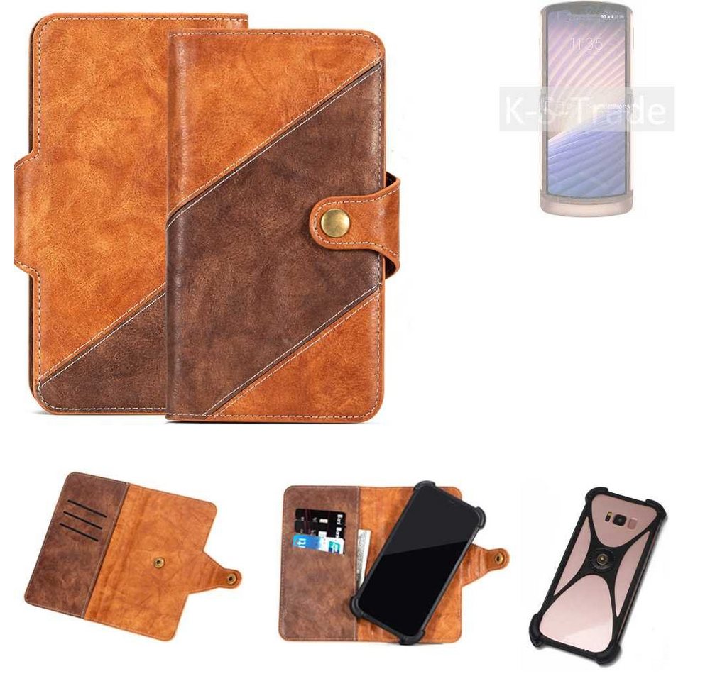 K-S-Trade Handyhülle für Motorola Moto G9 Plus, Handyhülle Schutzhülle Bookstyle Case Wallet-Case Cover von flat.design