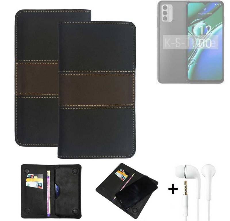 K-S-Trade Handyhülle für Nokia G42, Handyhülle + Kopfhörer Schutzhülle Walletcase Bookstyle Tasche von flat.design