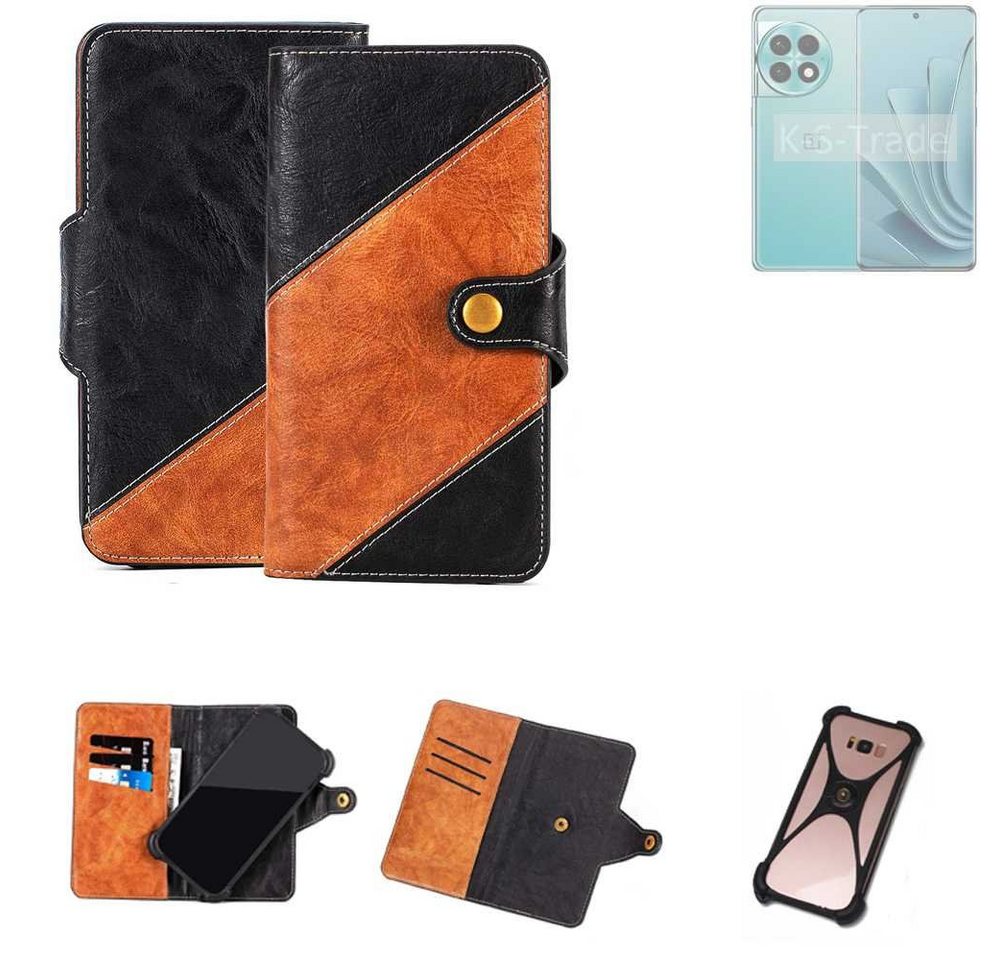 K-S-Trade Handyhülle für OnePlus Ace 2 Pro, Handyhülle Schutzhülle Bookstyle Case Wallet-Case Handy Cover von flat.design