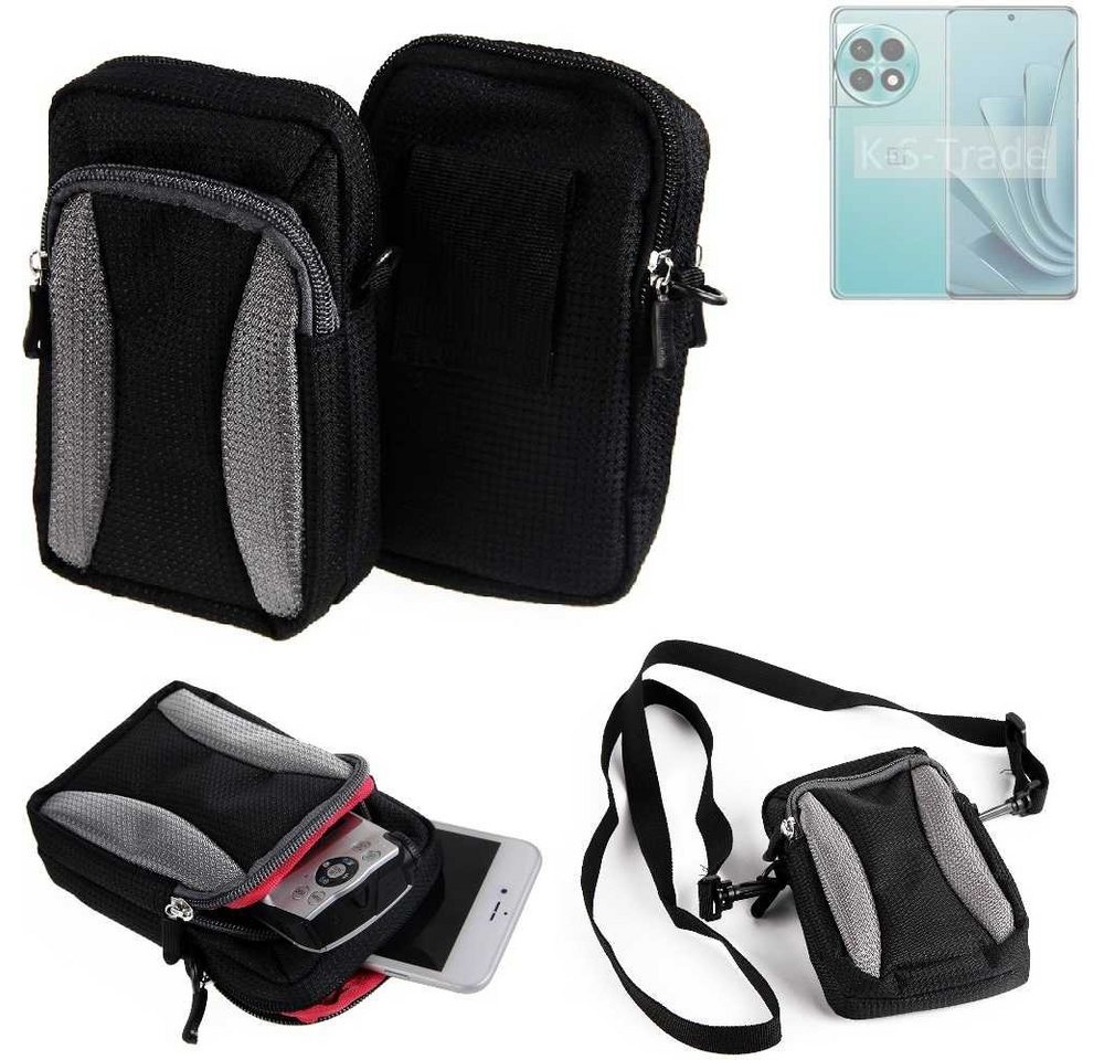 K-S-Trade Handyhülle für OnePlus Ace 2 Pro, Holster Schutz Hülle Handy Hülle Gürteltasche Umhängetasche mit von flat.design