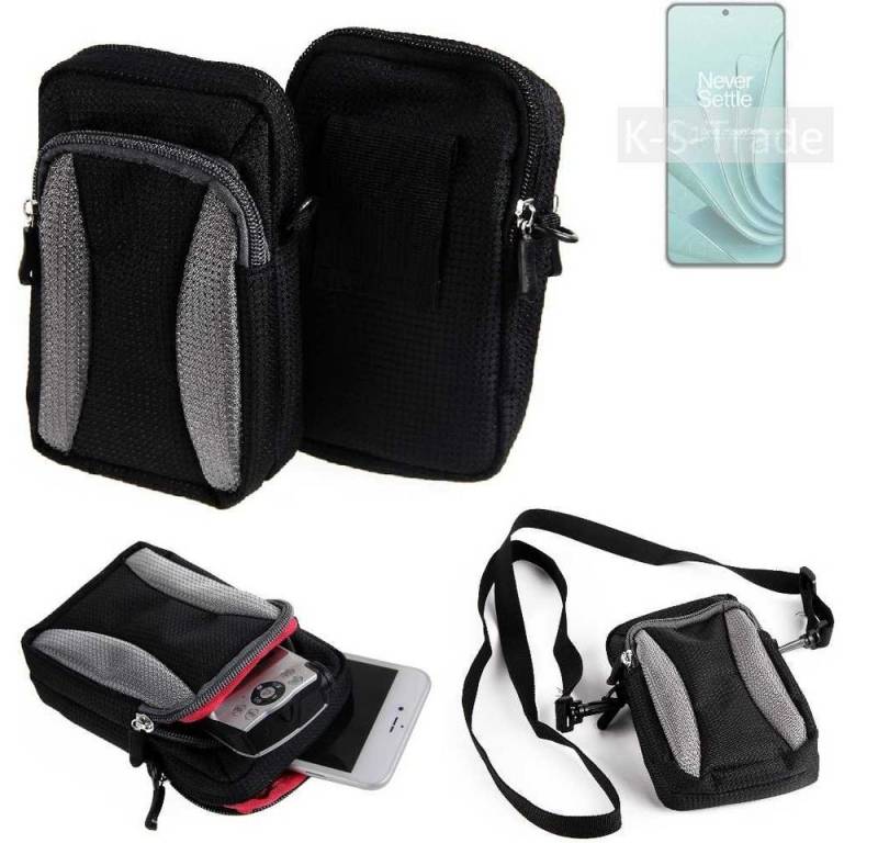 K-S-Trade Handyhülle für OnePlus Ace 2V, Holster Schutz Hülle Handy Hülle Gürteltasche Umhängetasche mit von flat.design
