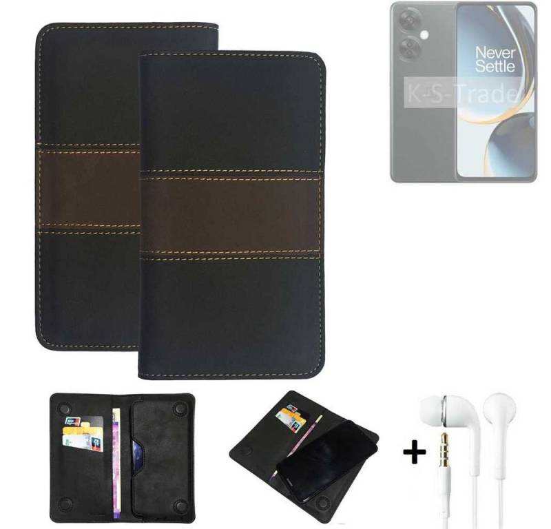 K-S-Trade Handyhülle für OnePlus Nord N30 5G, Handyhülle + Kopfhörer Schutzhülle Walletcase Bookstyle Tasche von flat.design