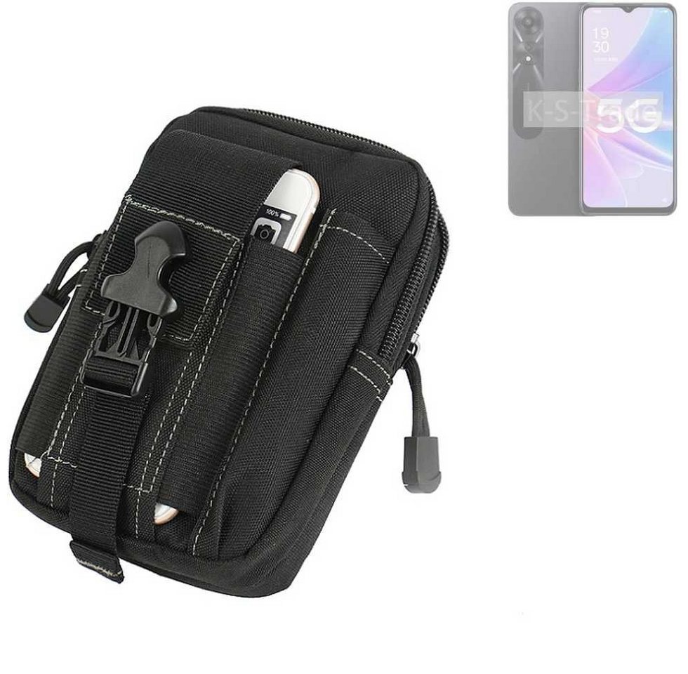 K-S-Trade Handyhülle für Oppo A1 Energy Edition 5G, Gürtel Tasche Gürteltasche Holster Schutz Hülle Handy Hülle von flat.design