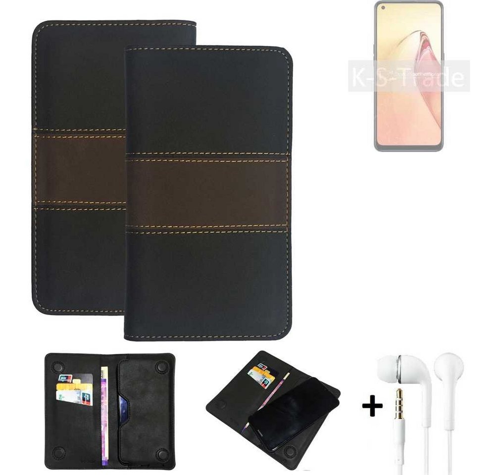 K-S-Trade Handyhülle für Oppo F21s Pro 5G, Handyhülle + Kopfhörer Schutzhülle Walletcase Bookstyle Tasche von flat.design