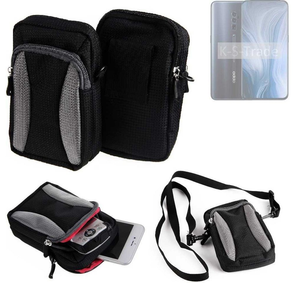 K-S-Trade Handyhülle für Oppo Reno10 Global, Holster Schutz Hülle Handy Hülle Gürteltasche Umhängetasche mit von flat.design