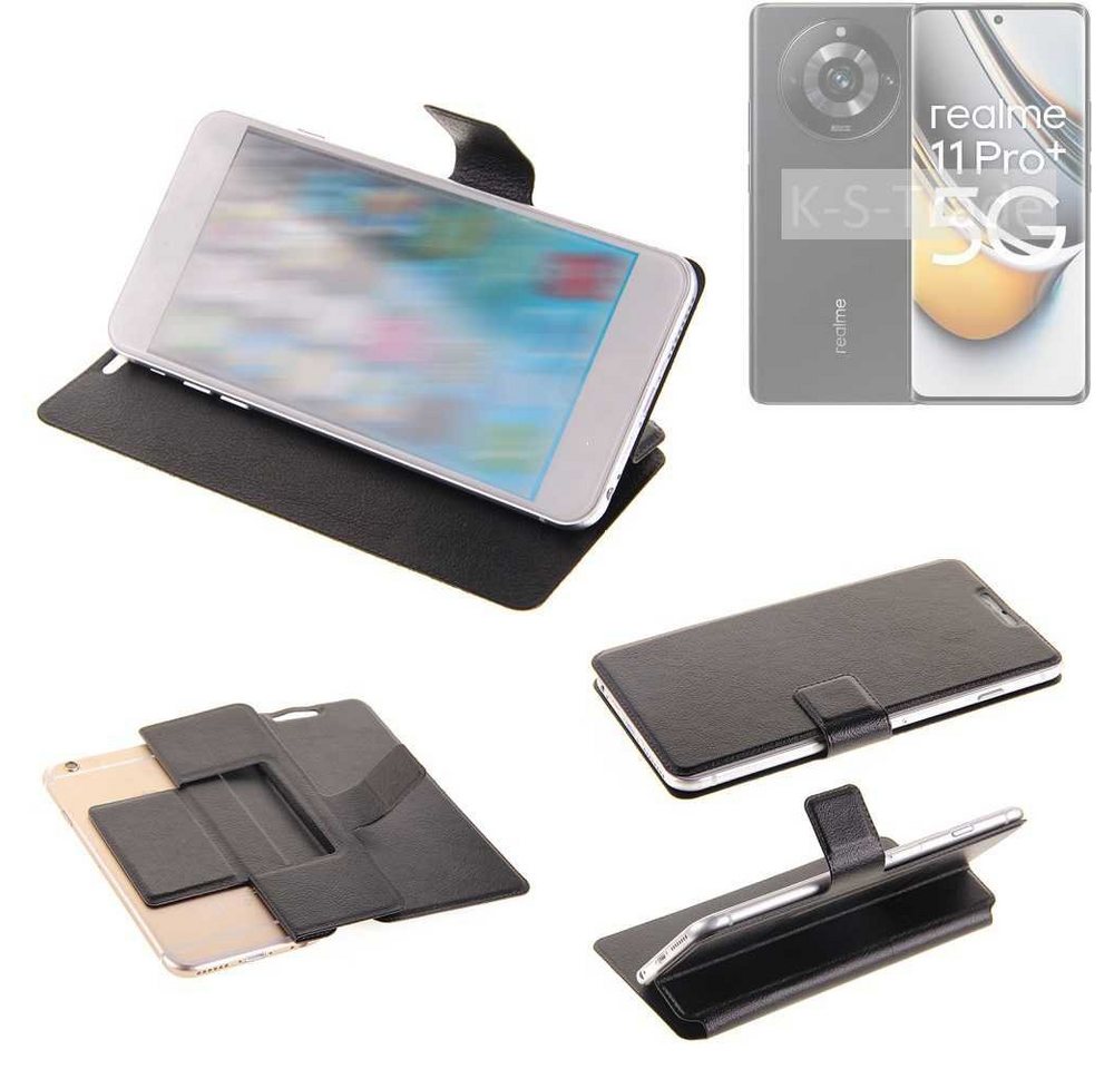 K-S-Trade Handyhülle für Realme 11 Pro+, Schutzhülle Schutzhülle Flip Cover Klapphülle Wallet Case Slim von flat.design