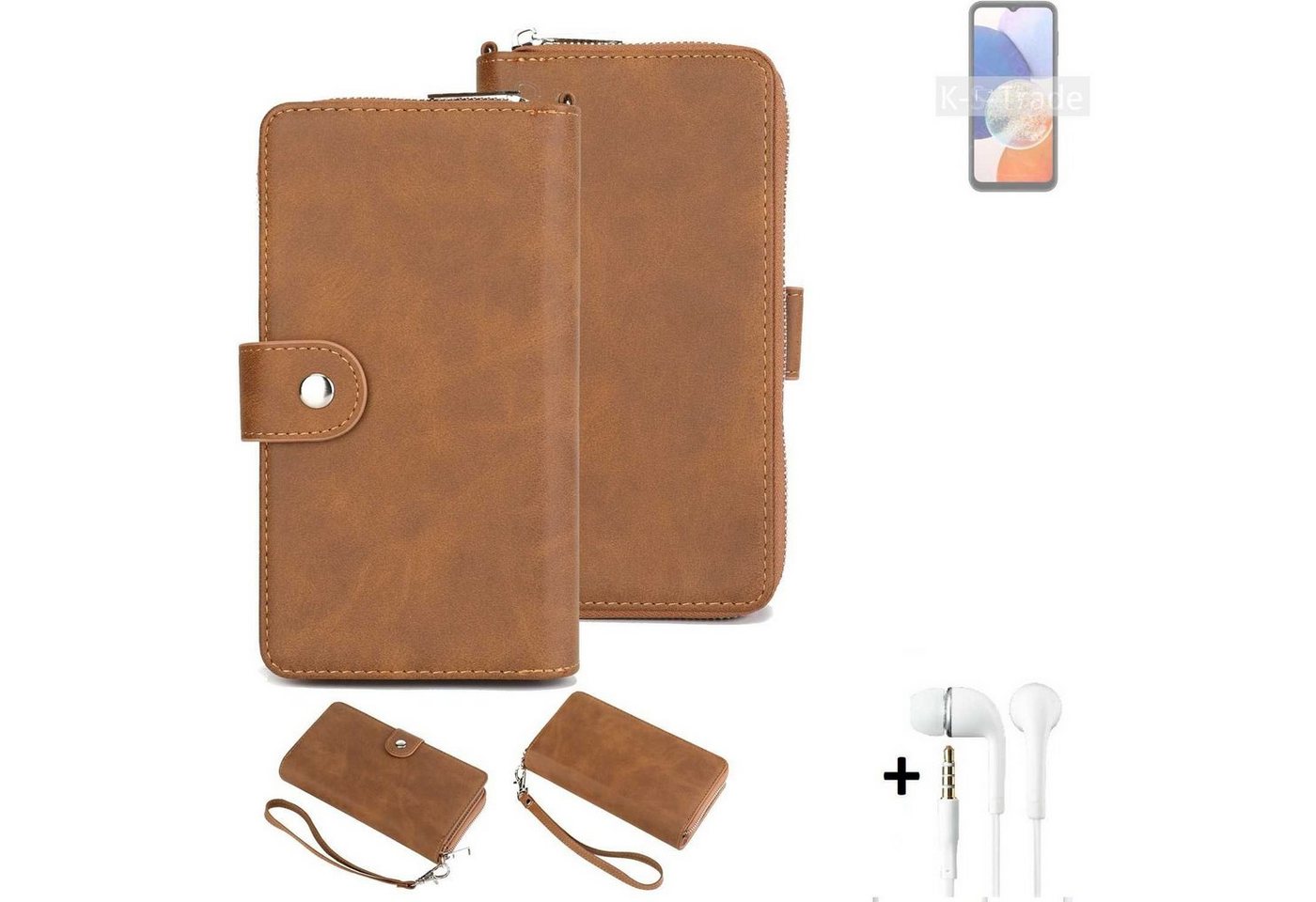 K-S-Trade Handyhülle für Samsung Galaxy A14 5G, 2in1 Handyhülle + Kopfhörer Schutzhülle & Portemonnee K-S-Trade Handyhülle für Samsung Galaxy A14 5G, 2in1 Handyhülle + Kopfhörer Schutzhülle & Portemonnee von flat.design