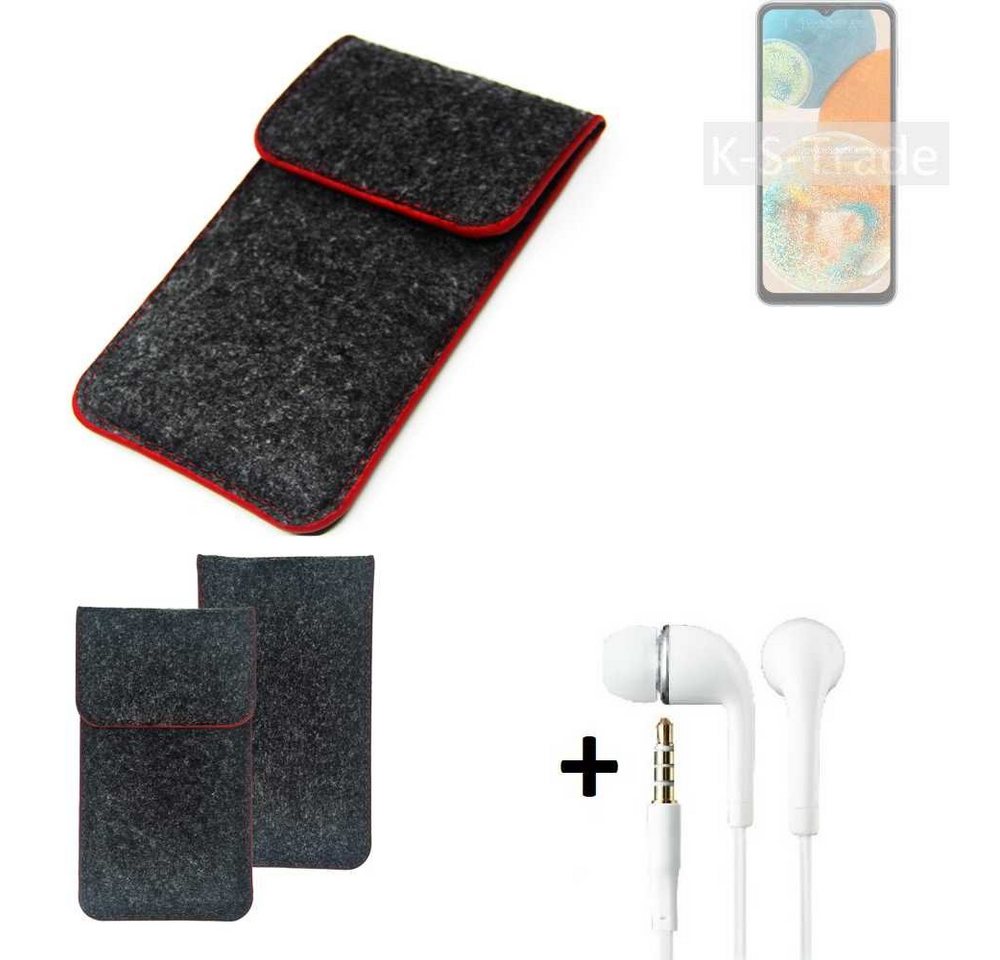 K-S-Trade Handyhülle für Samsung Galaxy A23 5G, Handy Schutz Hülle Schutzhülle Handyhülle Filztasche Pouch von flat.design