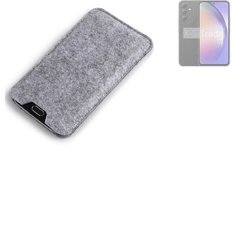 K-S-Trade Handyhülle für Samsung Galaxy A54 5G, Filz Handyhülle Schutzhülle Filztasche Filz Tasche Case Sleeve von flat.design