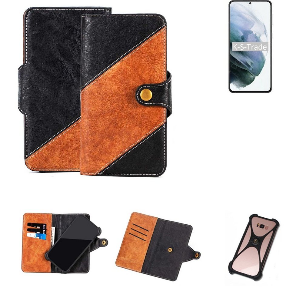 K-S-Trade Handyhülle für Samsung Galaxy S21+ 5G Exynos, Handyhülle Schutzhülle Bookstyle Case Wallet-Case Handy Cover von flat.design