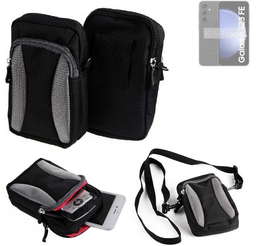 K-S-Trade Handyhülle für Samsung Galaxy S23 FE, Holster Schutz Hülle Handy Hülle Gürteltasche Umhängetasche mit von flat.design