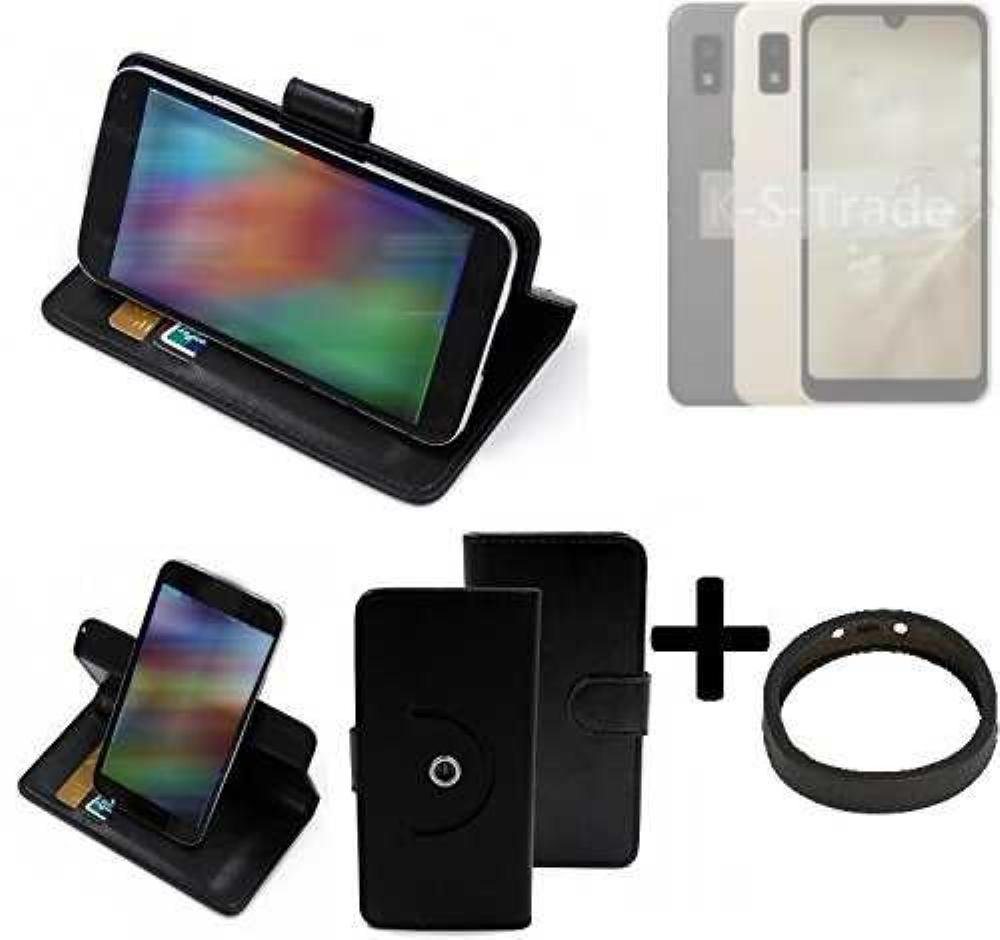 K-S-Trade Handyhülle für Sharp Aquos Wish3, Case Schutz Hülle + Bumper Handy Hülle Flipcase Smartphone Cover von flat.design