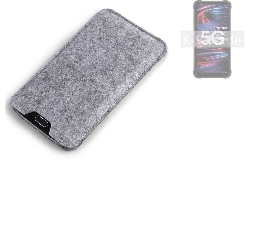 K-S-Trade Handyhülle für UMIDIGI Bison GT2 Pro 5G, Filz Handyhülle Schutzhülle Filztasche Filz Tasche Case Sleeve von flat.design