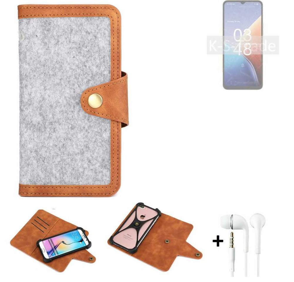 K-S-Trade Handyhülle für UMIDIGI F3 5G, Handyhülle + Kopfhörer Schutzhülle Filz Hülle Kunstleder K-S-Trade Handyhülle für UMIDIGI F3 5G, Handyhülle + Kopfhörer Schutzhülle Filz Hülle Kunstleder von flat.design