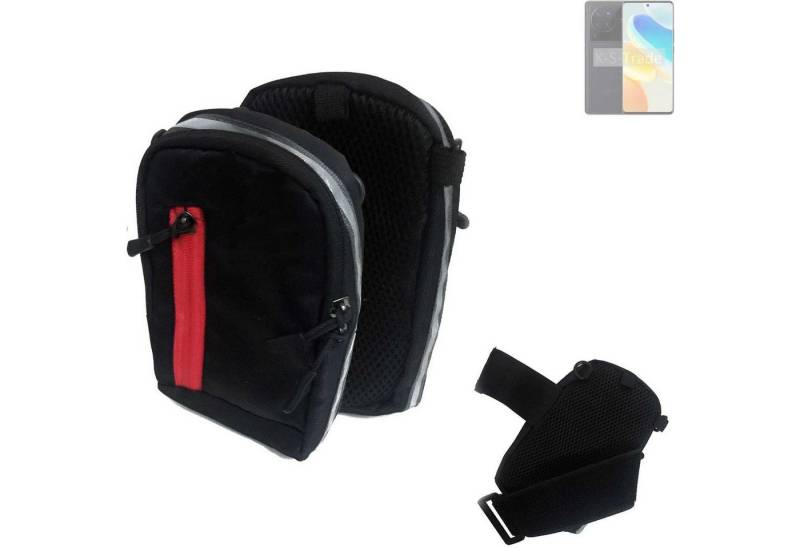 K-S-Trade Handyhülle für Vivo X80 Pro, Outdoor Gürteltasche Holster Umhängetasche schwarz Handy Tasche von flat.design