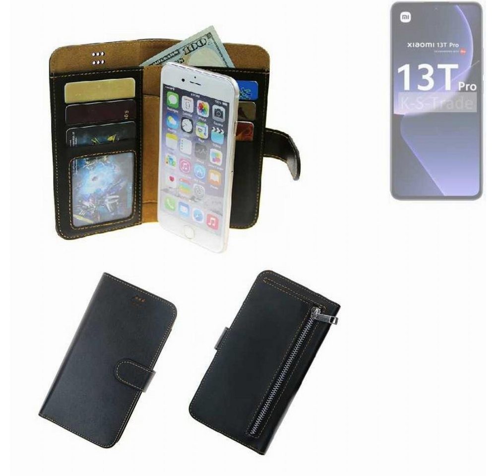 K-S-Trade Handyhülle für Xiaomi 13T Pro, Schutz Hülle Klapphülle Case Phone cover Slim Handytasche Handy von flat.design