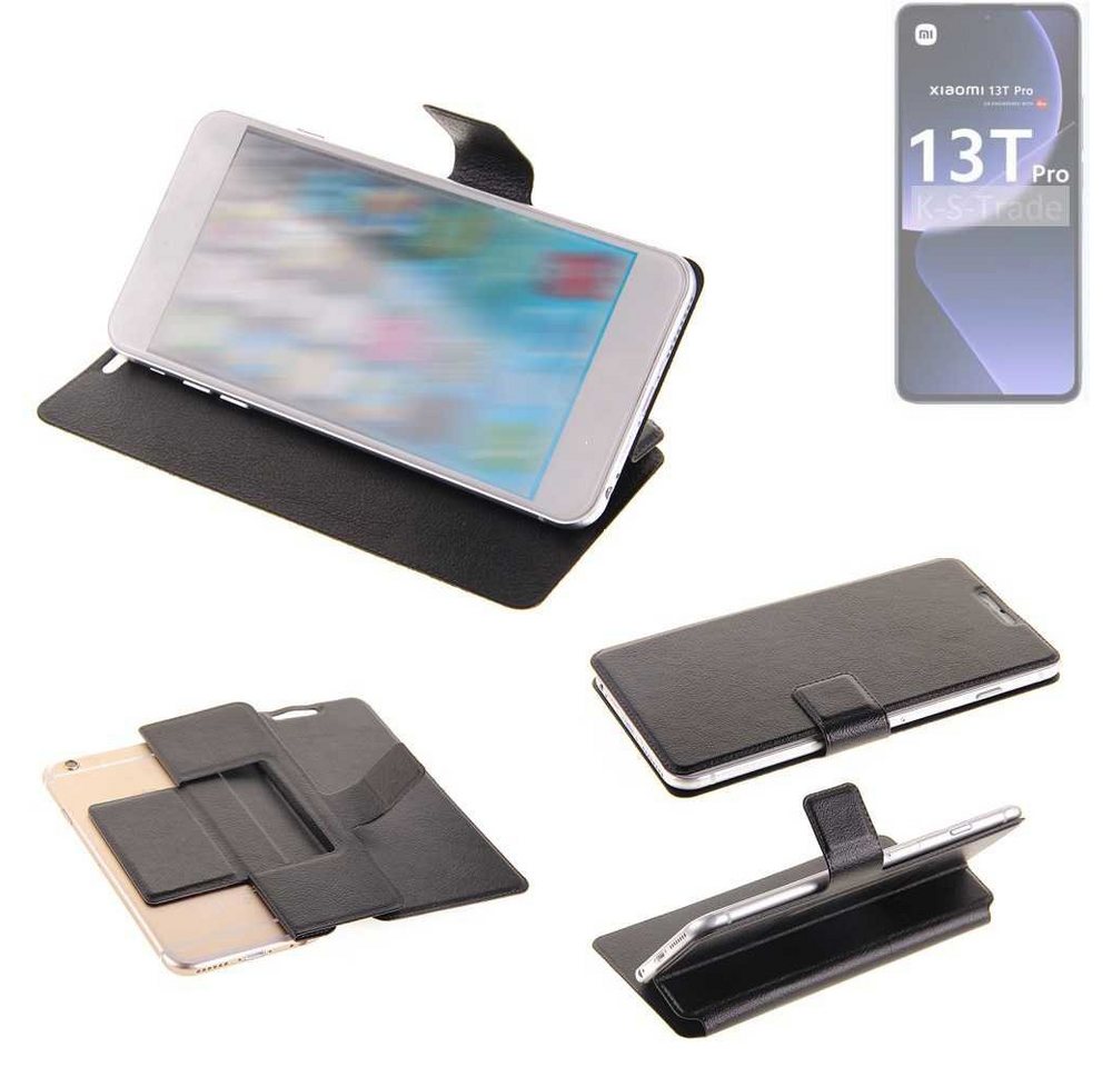 K-S-Trade Handyhülle für Xiaomi 13T Pro, Schutzhülle Schutzhülle Flip Cover Klapphülle Wallet Case Slim von flat.design