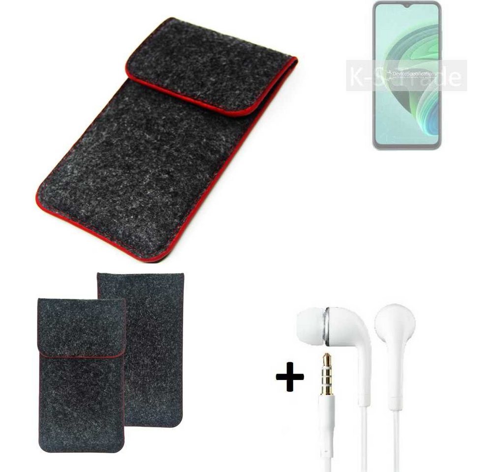K-S-Trade Handyhülle für Xiaomi Redmi 10 5G, Handy Schutz Hülle Schutzhülle Handyhülle Filztasche Pouch von flat.design