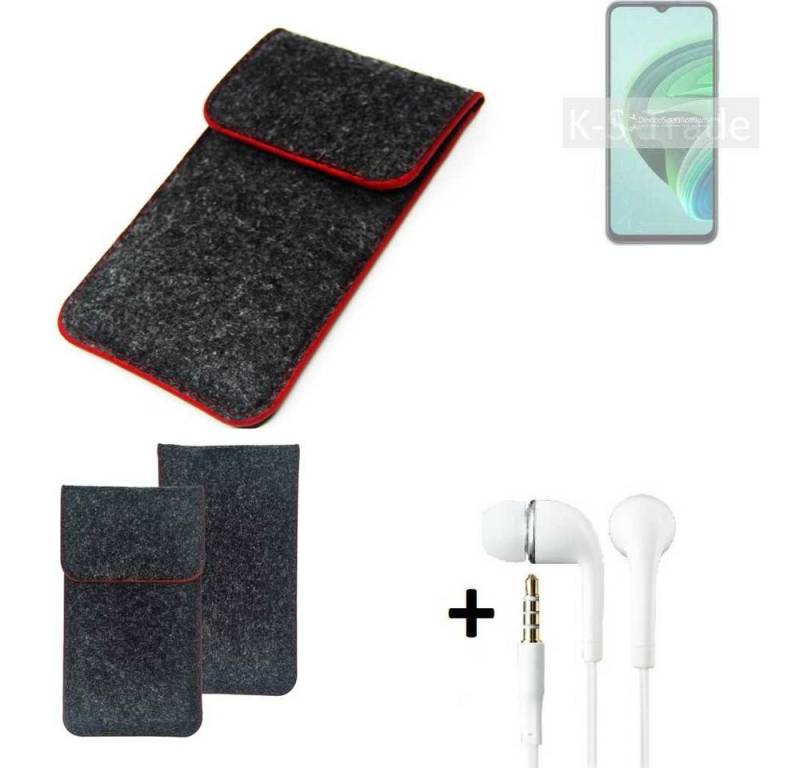 K-S-Trade Handyhülle für Xiaomi Redmi 10 5G, Handy Schutz Hülle Schutzhülle Handyhülle Filztasche Pouch von flat.design