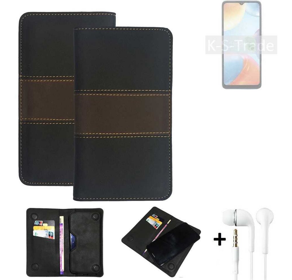 K-S-Trade Handyhülle für Xiaomi Redmi 10C, Handyhülle + Kopfhörer Schutzhülle Walletcase Bookstyle Tasche von flat.design