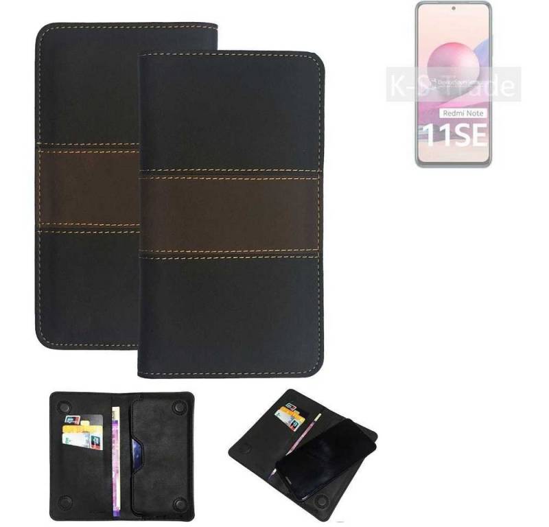 K-S-Trade Handyhülle für Xiaomi Redmi Note 11SE India, Hülle Handyhülle Schutzhülle Walletcase Bookstyle Tasche Schutz von flat.design