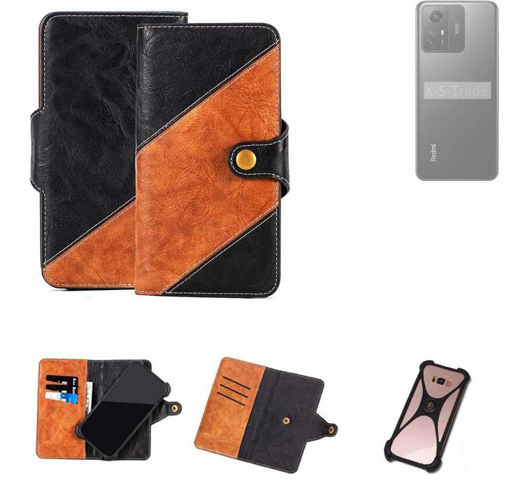 K-S-Trade Handyhülle für Xiaomi Redmi Note 12S, Handyhülle Schutzhülle Bookstyle Case Wallet-Case Handy Cover von flat.design