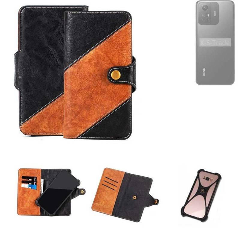 K-S-Trade Handyhülle für Xiaomi Redmi Note 12S, Handyhülle Schutzhülle Bookstyle Case Wallet-Case Handy Cover von flat.design