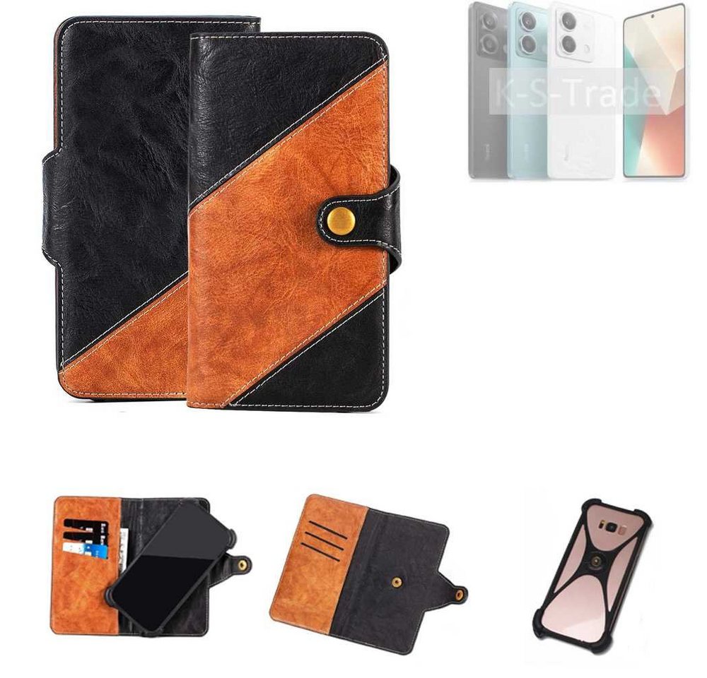 K-S-Trade Handyhülle für Xiaomi Redmi Note 13 5G, Handyhülle Schutzhülle Bookstyle Case Wallet-Case Handy Cover von flat.design