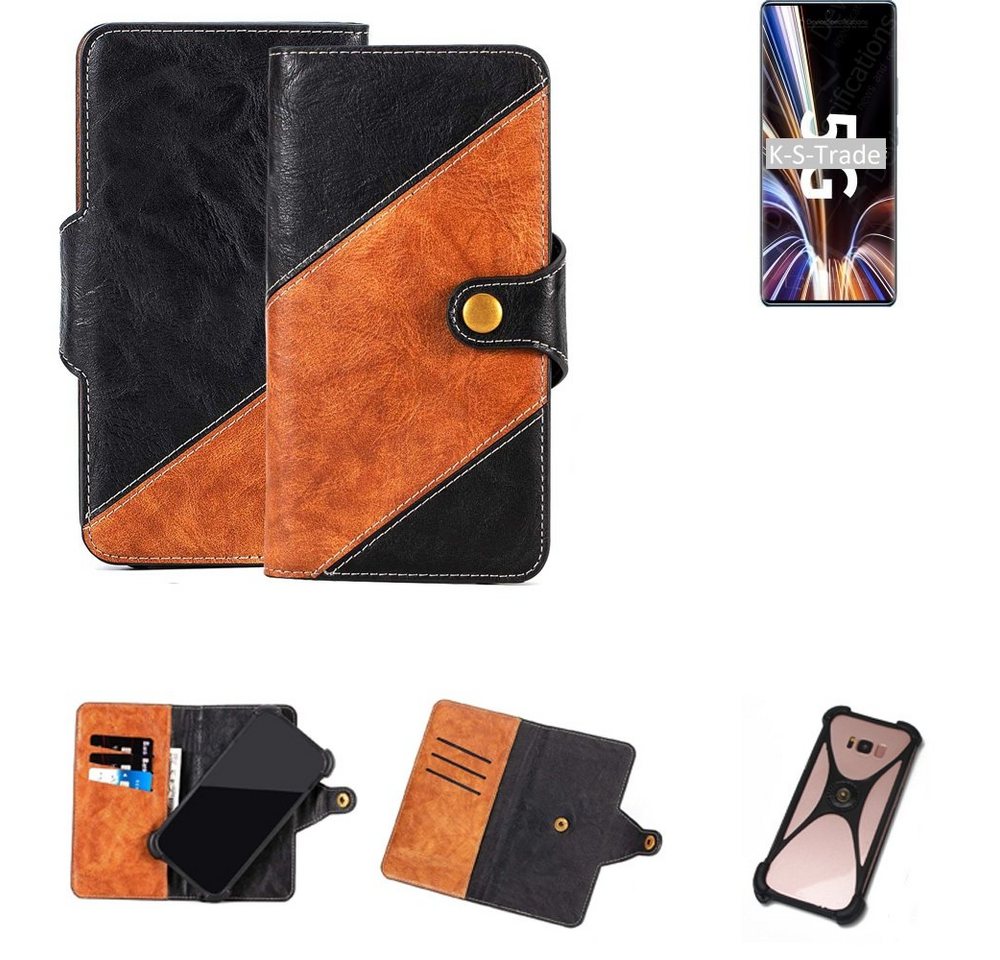 K-S-Trade Handyhülle für ZTE Axon 40 Pro, Handyhülle Schutzhülle Bookstyle Case Wallet-Case Handy Cover von flat.design