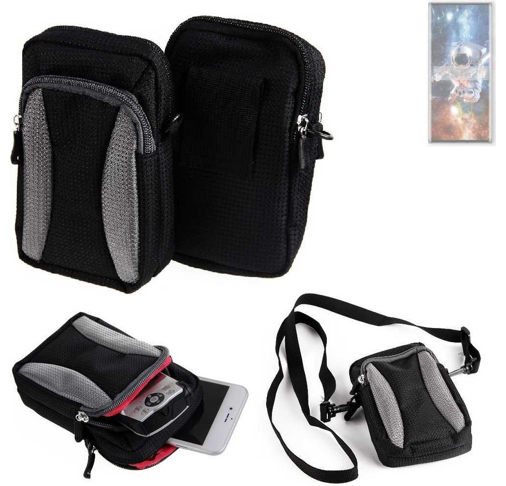 K-S-Trade Handyhülle für ZTE Axon 50 Ultra, Holster Schutz Hülle Handy Hülle Gürteltasche Umhängetasche mit von flat.design