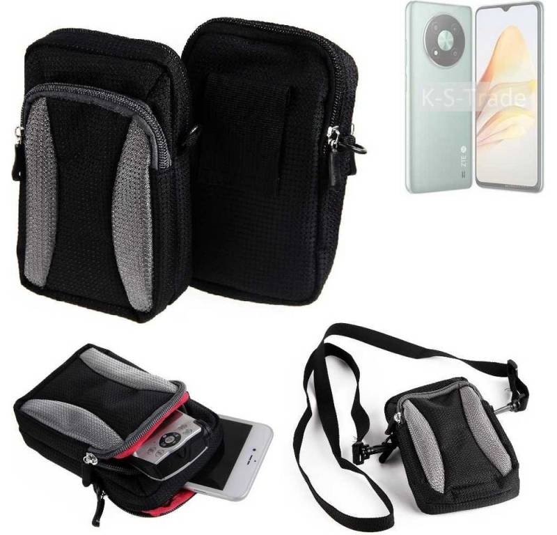 K-S-Trade Handyhülle für ZTE XiaoXian 50, Holster Schutz Hülle Handy Hülle Gürteltasche Umhängetasche mit von flat.design