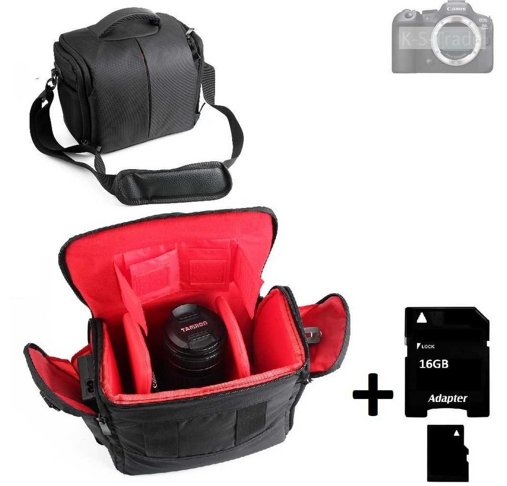 K-S-Trade Kameratasche für Canon EOS R6 Mark ll, Kameratasche Fototasche Umhängetasche Schultertasche Zubehör von flat.design