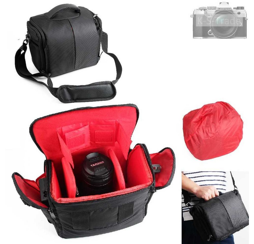 K-S-Trade Kameratasche für Olympus OM System OM-5, Kameratasche Fototasche Schultertasche Zubehör Tasche einteilbare von flat.design