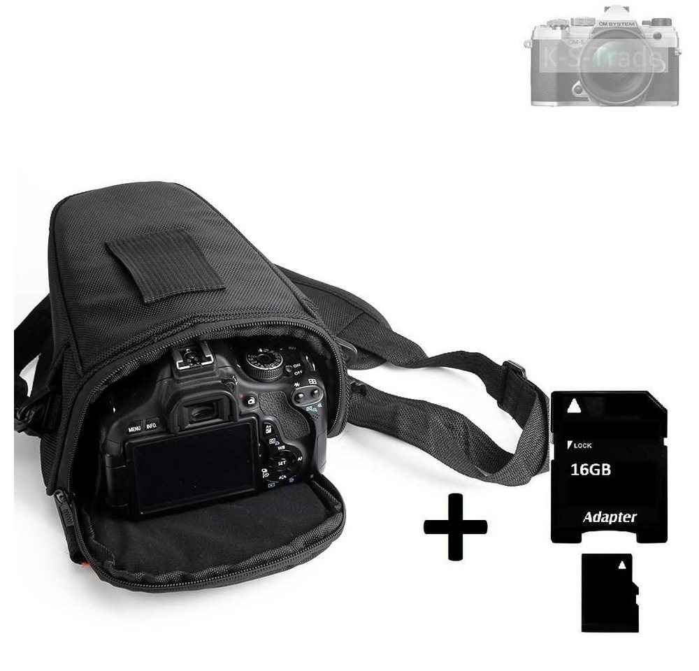 K-S-Trade Kameratasche für Olympus OM System OM-5, Schultertasche Colt Kameratasche Systemkameras DSLR DSLM SLR von flat.design