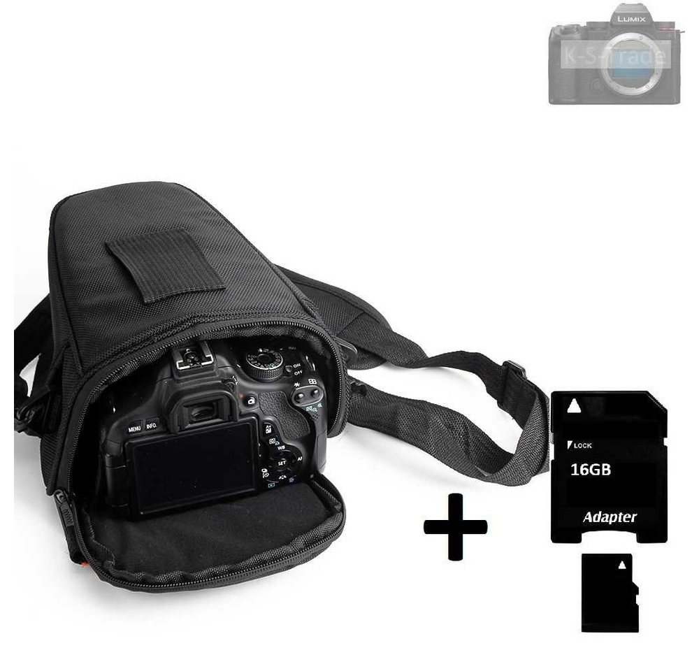 K-S-Trade Kameratasche für Panasonic Lumix DC-S5ll, Schultertasche Colt Kameratasche Systemkameras DSLR DSLM SLR von flat.design