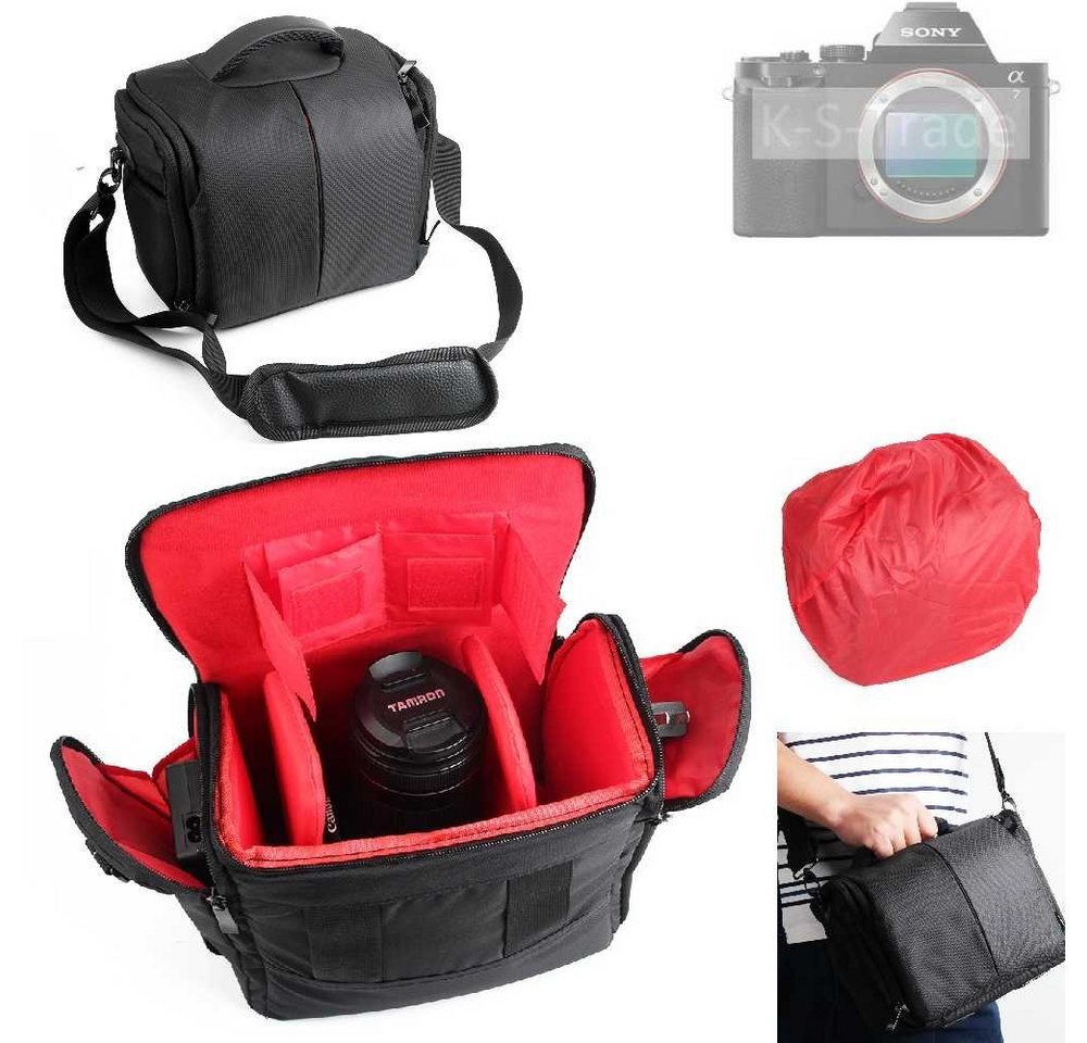 K-S-Trade Kameratasche für Sony Alpha 7, Kameratasche Fototasche Schultertasche Zubehör Tasche einteilbare von flat.design
