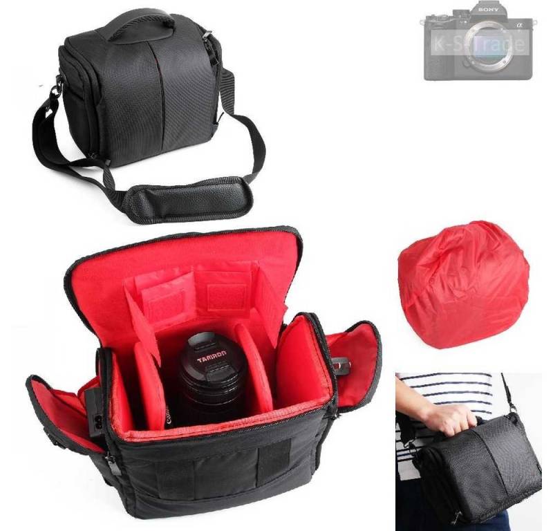 K-S-Trade Kameratasche für Sony Alpha 7R V, Kameratasche Fototasche Schultertasche Zubehör Tasche einteilbare von flat.design