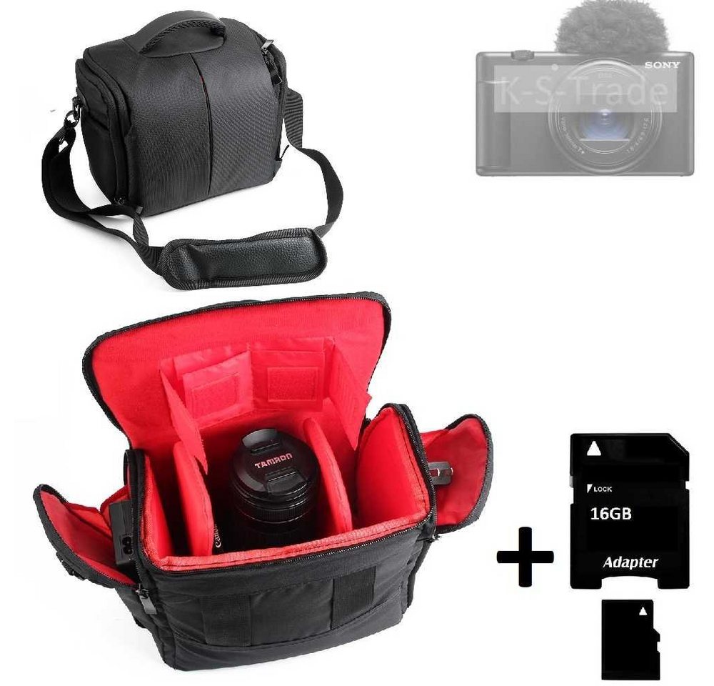 K-S-Trade Kameratasche für Sony ZV 1 ll, Kameratasche Fototasche Umhängetasche Schultertasche Zubehör von flat.design
