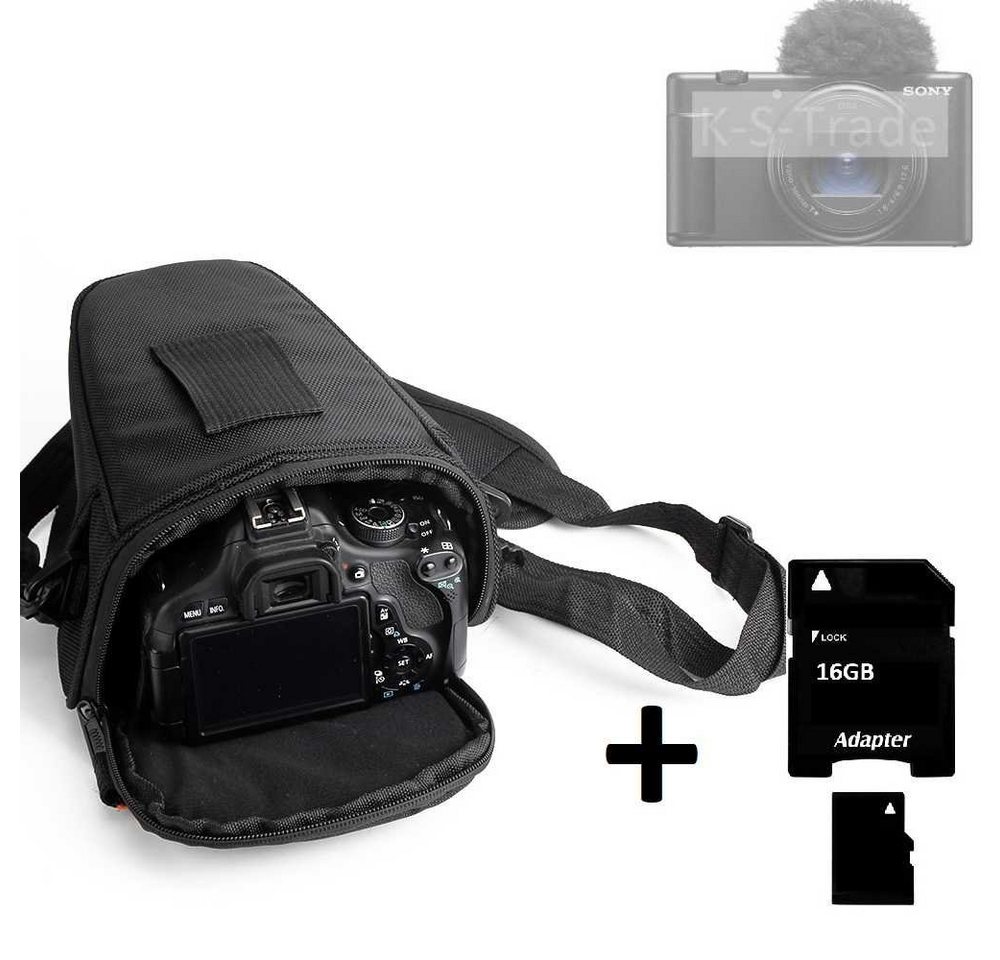 K-S-Trade Kameratasche für Sony ZV 1 ll, Schultertasche Colt Kameratasche Systemkameras DSLR DSLM SLR von flat.design