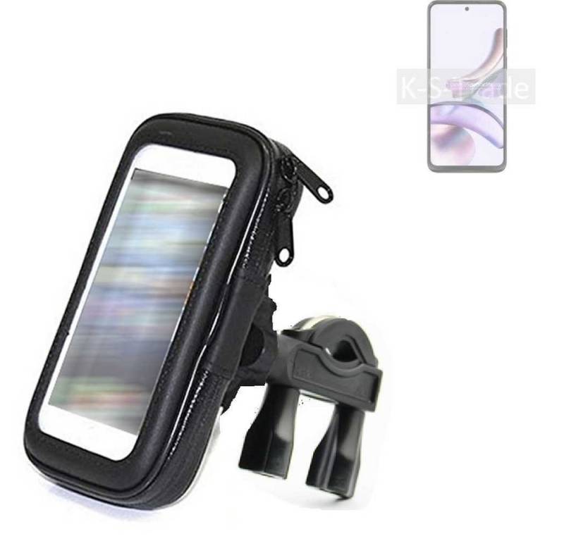 K-S-Trade für Motorola Moto G13 Smartphone-Halterung, (Fahrrad-Halterung Handy-Halterung Halter Lenkstange) von flat.design