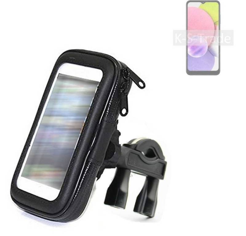 K-S-Trade für Samsung Galaxy A03 Smartphone-Halterung, (Fahrrad-Halterung Handy-Halterung Halter Lenkstange) von flat.design