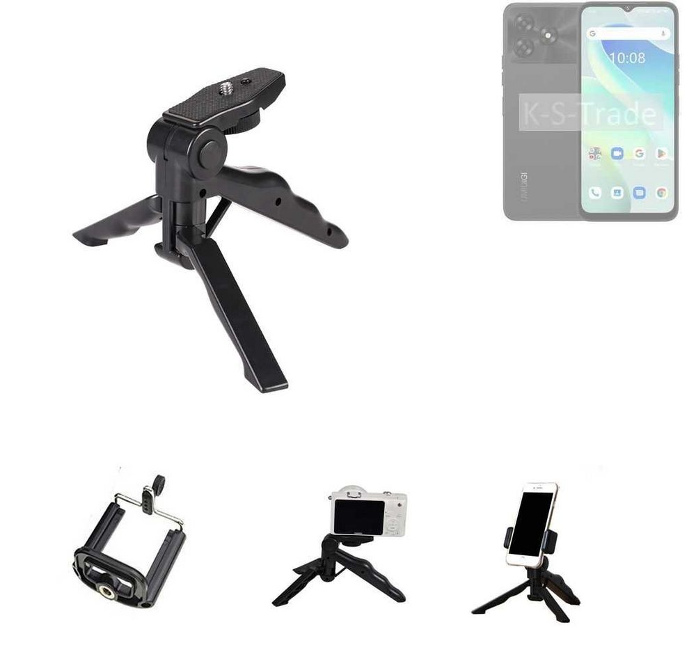 K-S-Trade für UMIDIGI G5 Smartphone-Halterung, (Stativ Tisch-Ständer Dreibein Handy-Stativ Ständer Mini-Stativ) von flat.design