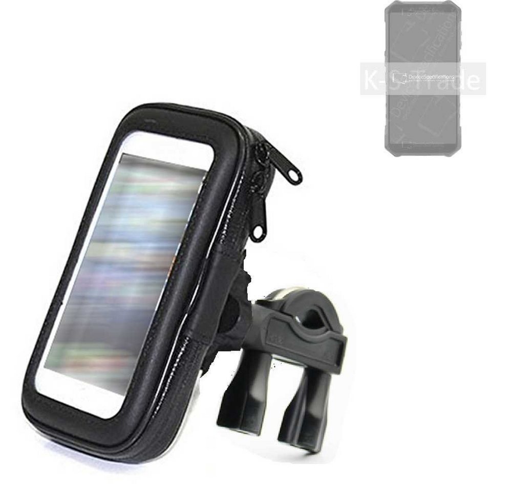 K-S-Trade für Ulefone Armor X9 Pro Smartphone-Halterung, (Fahrrad-Halterung Handy-Halterung Halter Lenkstange) von flat.design