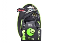 flexi New NEON bånd S, 5M, 15KG, schwarz/neon grøn von flexi