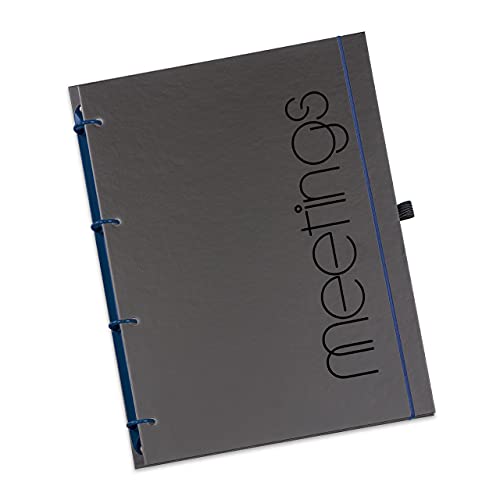 flexiNotes MEETINGBOOK A4, Typ: Meetings, Stahlblau, 75 Blatt Gesprächsnotizen - Ring S von flexiNotes
