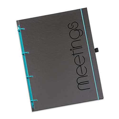 flexiNotes MEETINGBOOK A4, Typ: Meetings, Türkis, 75 Blatt Gesprächsnotizen - Ring S von flexiNotes